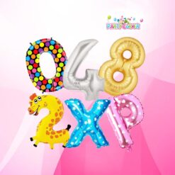 (Color)-Big & Small Numbers & Letters Balloons