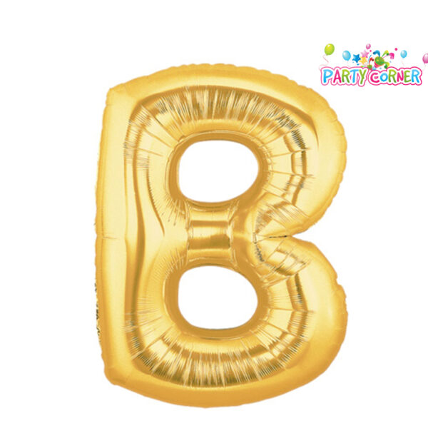 14"(36CM) Gold-Small Alphabet Letter B Balloon