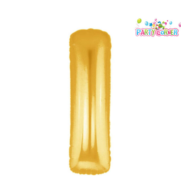 14"(36CM) Gold-Small Alphabet Letter I Balloon