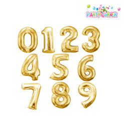 14"(36 CM) Gold - Small Number Balloons